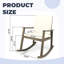 Chaise berçante de patio en bois d'acacia - conception d'inspiration côtière avec coussins amovibles?-710447994-710448004