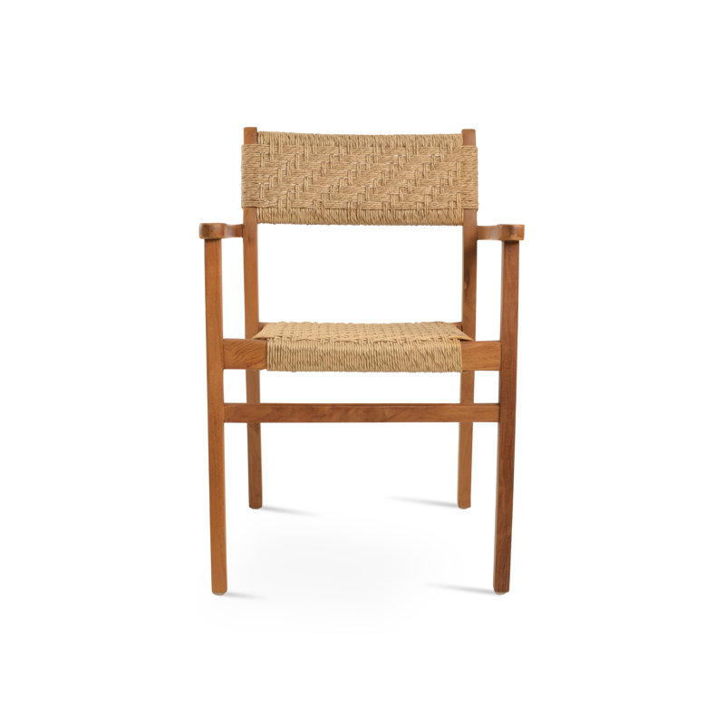 Fauteuil d'extérieur empilable en teck massif Palermo