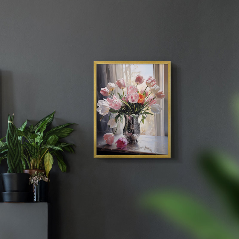 Série FLORAL DCCDIXIX - Impression encadrée de qualité supérieure - Prêt à accrocher - Aucun clou requis, H 29 po x l 23 po