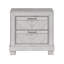 Tiroirs entièrement extensibles - Table de chevet - Argent perle