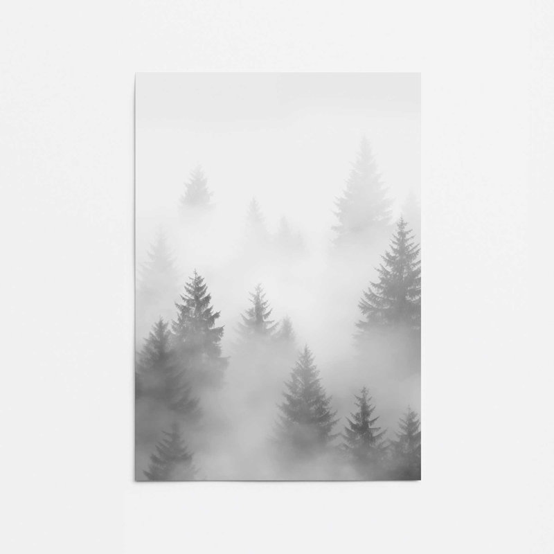 Foggy Echoes I Print, Sans cadre, papier, H 36 po x l 24 po
