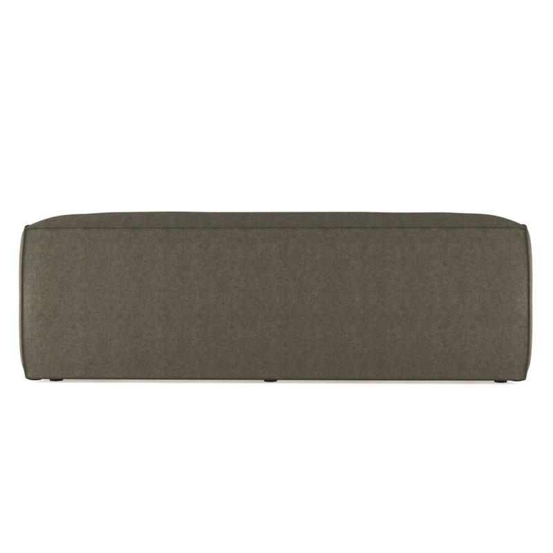 Varick Oversize Track-Arm Sofa with Flange, 30" H x 84" W x 47" D, Plush Velvet Graphite, Dark Brown