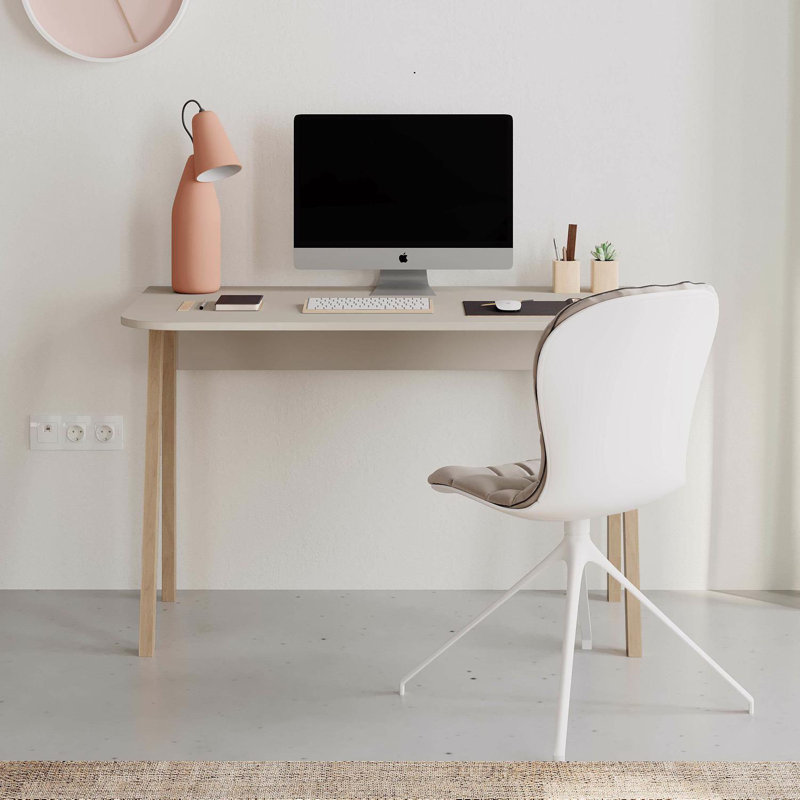 Luton Modern Desk Sandstone 120cm Wide