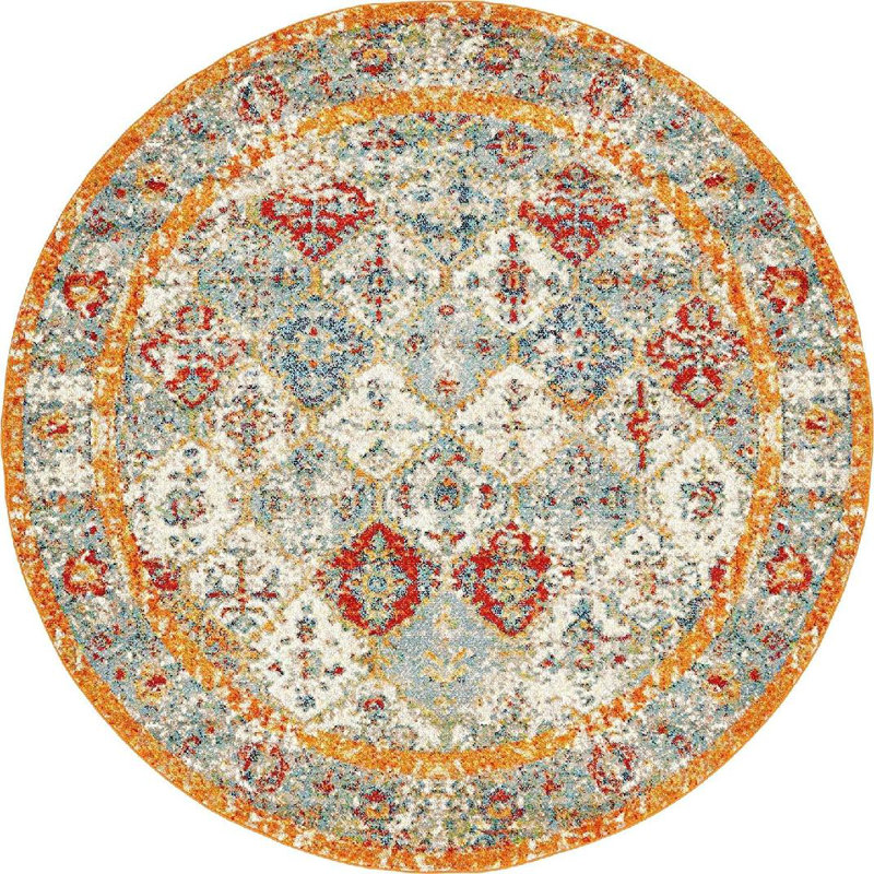 Walmoor Oriental Indoor Rug, Round 8'