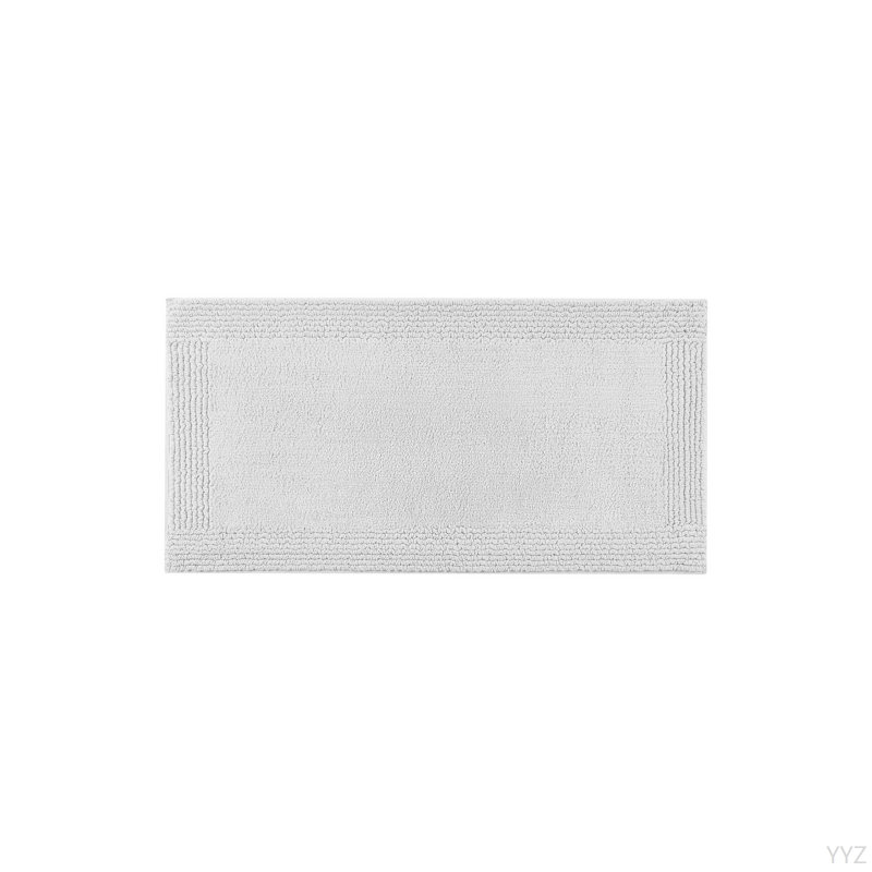1 PCS 24X44" 100% Cotton Tufted 3000 GSM Reversible Bath Rug Grey, Rectangle - 44" L x 24" W