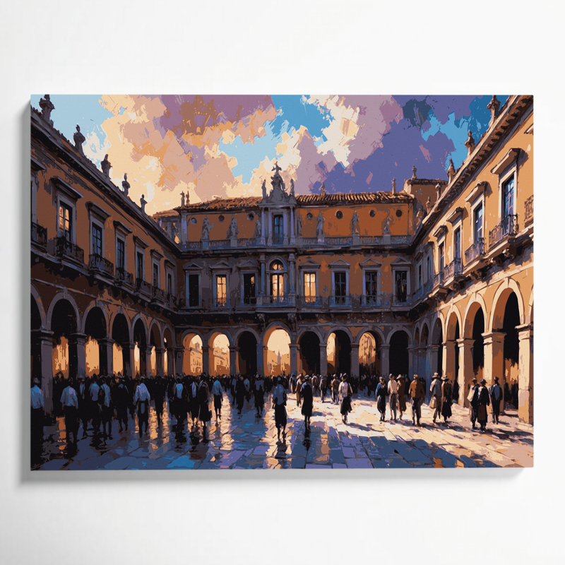Art mural sur toile noire, "Madrid villes", Espagne, H 20 po x l 24 po