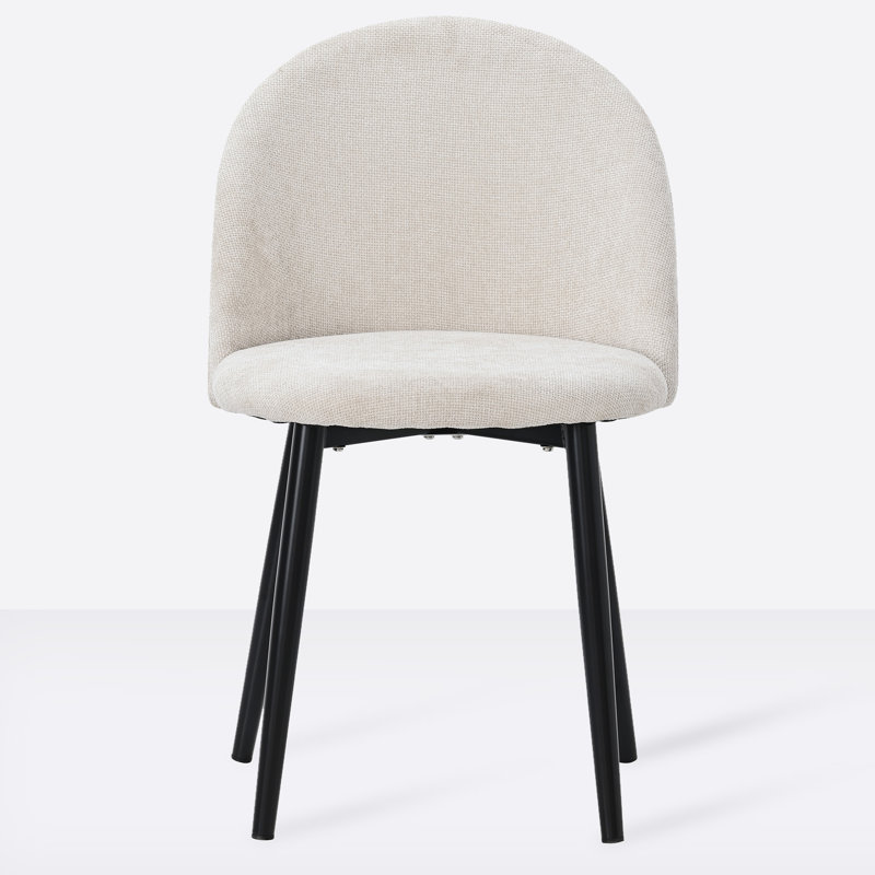 Chaise d'appoint en tissu Keason, Beige