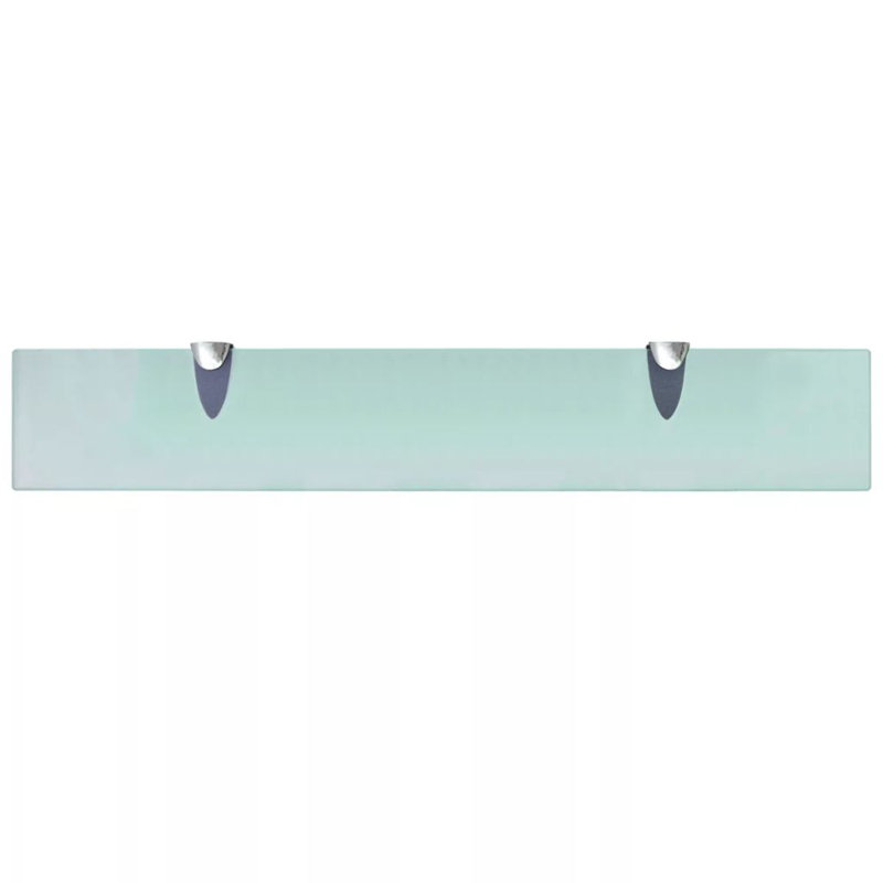 Glass Floating Shelf, Clear, 0.8cm H x 70cm W x 20cm D
