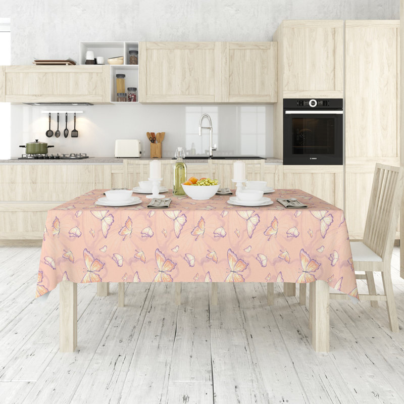 Durable Tablecloth, 50% Cotton / 50% Polyester, 55.1 x 118.1 inches | Machine Washable at 86°F, Tumble Dryer Safe, Ironable | Perfect for Dining Room, Parties & Everyday Use, Elegant Design & Easy Care
