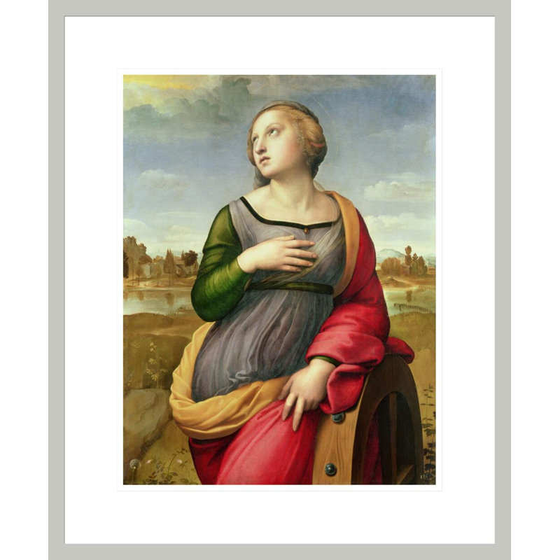 «St. Catherine of Alexandria» par Raphael, impression giclée encadrée, H 21,5 po x l 17,75 po