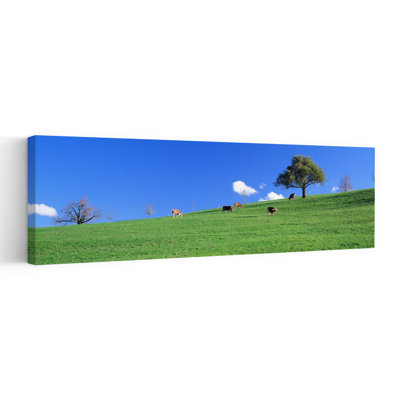 Cows, Canton Zug, Switzerland Abstract Contemporary Cow Landscape Nature Wall Art