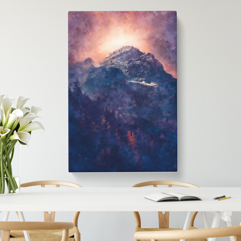 Glowing Mountain In Banff Canada - Wrapped Canvas, 50cm H x 35cm W x 3cm D