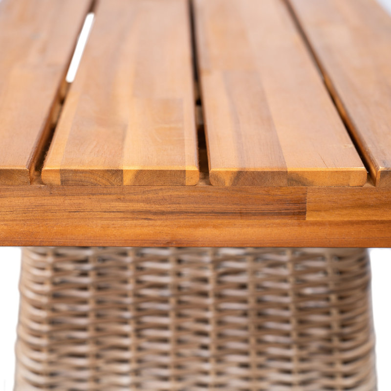 Banc d'extérieur en bois d'acacia (ensemble de 2), Brun / teck