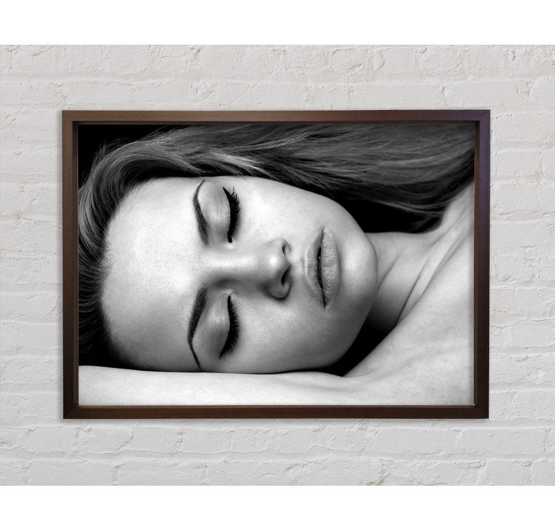 Sleepy Girl - Einzelner Bilderrahmen Kunstdrucke auf Leinwand