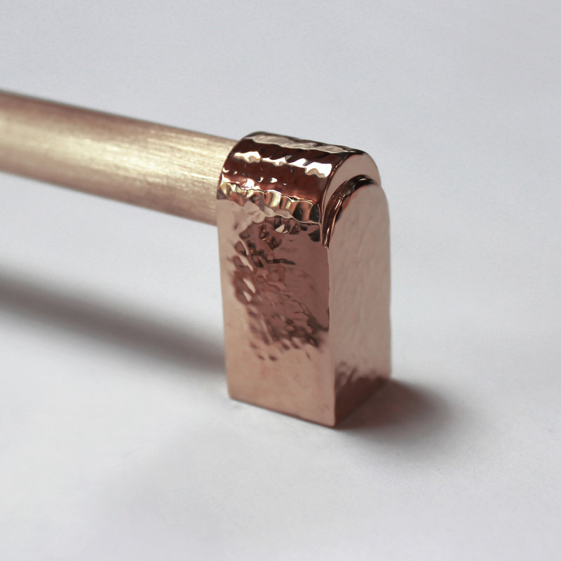 Lunar Eclipse Bar / Handle Pull, Hand-Hammered Copper
