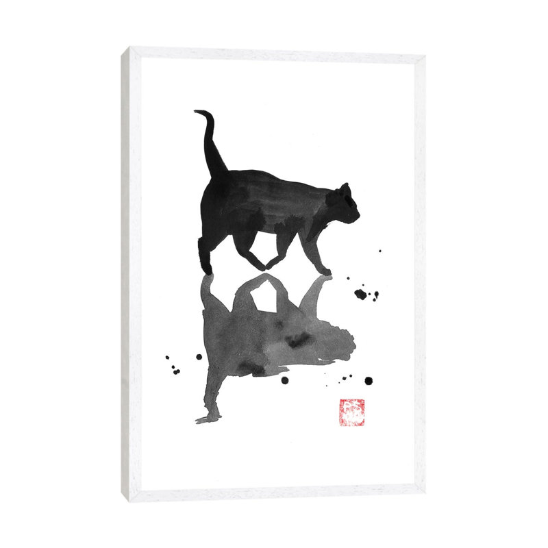 Puddle by Péchane - Print on Canvas, 101.6 cm H x 66.04 cm W, White Framed