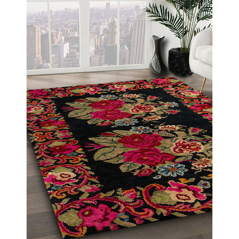 Abstract Indoor Rug, Square 4'