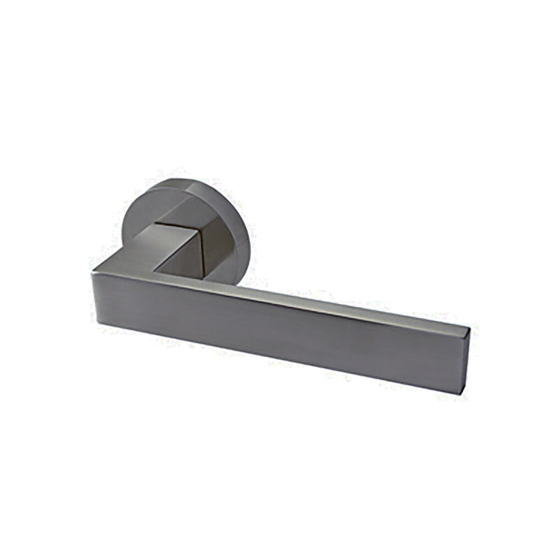 Privacy Door Lever Set, 2.375", Satin Brass, Passage (Hall & Closet) 