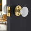 Classic Rosette with White Porcelain Door Knob-956368022-942627905