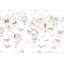 Papier peint carte du monde sur fond blanc avec montgolfière-1214990261-1214990259