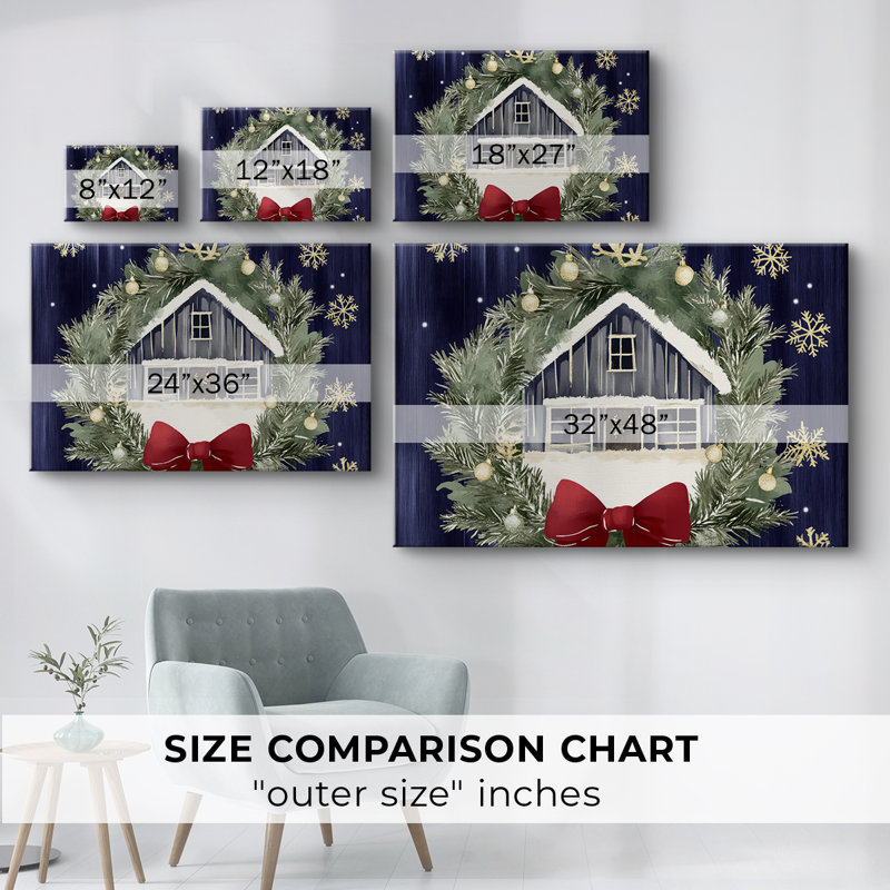 Art des fêtes de Noël III - Toile tendue avec châssis - XCIX, H 12 po x l 18 po