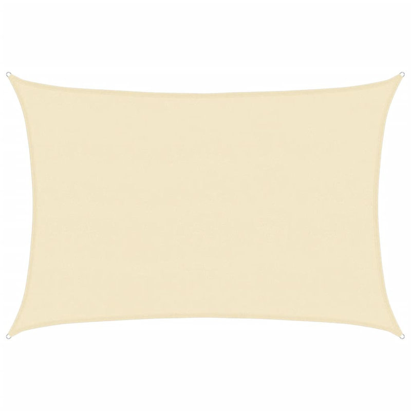 Attalus Rectangular Shade Sail, Cream, 5m x 6m