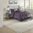 Elegant Plum Bedding Sets, Polyester Comforter And Decorative Pillows For Home