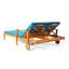 Chaise longue double en bois d'acacia de 79,25 po Reisterstown-645126010