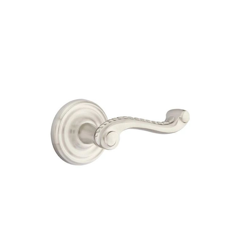 Passage Door Lever, Left, Satin Nickel