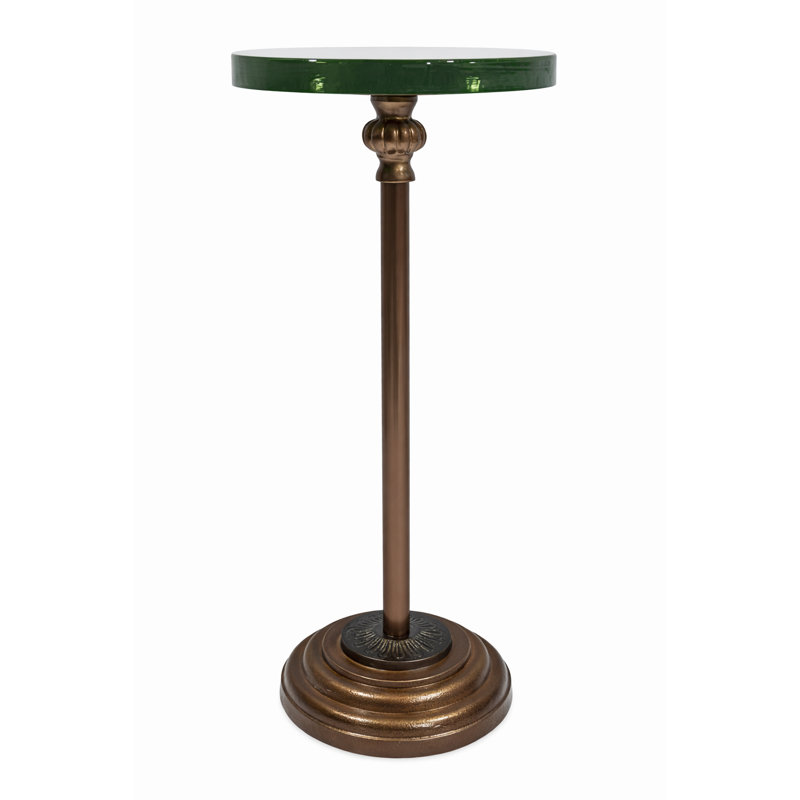 Casted Glass Top Drink Table