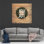«Joy to the World with Wreath» par Susan Ball, art mural en verre acrylique