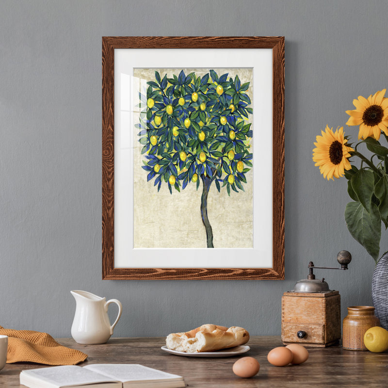 Lemon Tree Composition I Premium encadré mat - prêt à être accroché, Érable encadré, H 31,5 po x l 23,5 po x P 1 po