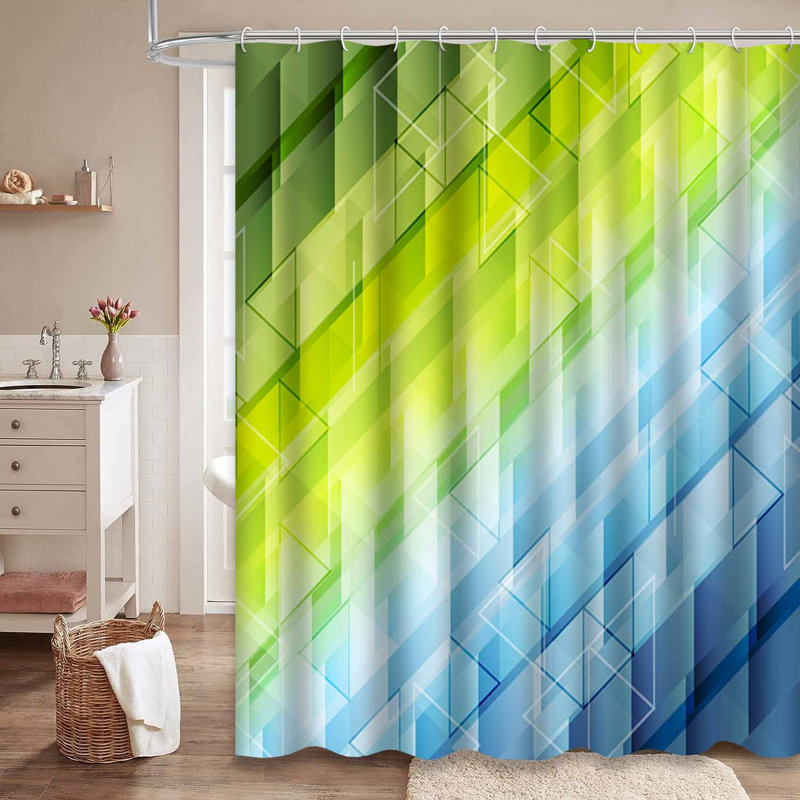 Rideau de douche avec 12 crochets, 72" L x 78" W