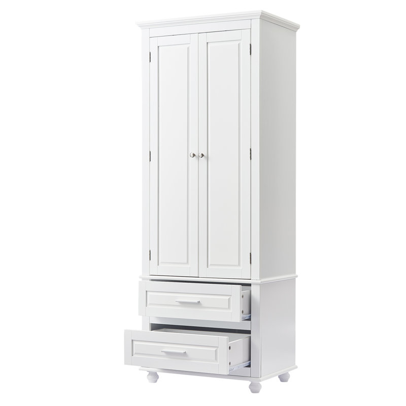 Armoire de rangement à 2 tiroirs Belamy, Blanc
