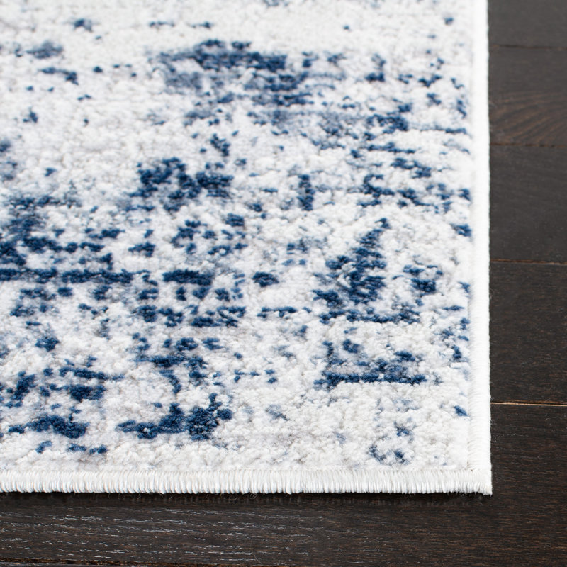 Tapis abstrait Grandview 700 Performance, Navy/Ivory, Rectangle 6 pi x 9 pi
