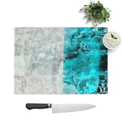 Tempered Glass Wash over Me in Abstract Chopping Board