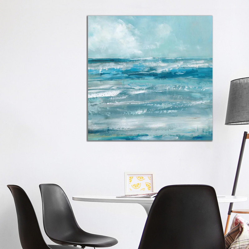 " Windswept Waves " by Sally Swatland, No Mat, 37" H x 37" W x 1.5" D, Wrapped Canvas