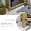 Console rectangulaire en bois manufacturé brun massif
