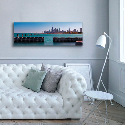  «Chicago Fall» par Epic Portfolio, art mural sur toile, 60 po x 20 po