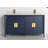 Larvotto Navy Blue 60'' Double Bathroom Vanity with White Quartz Top