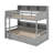 Twin Size Bunk Bed With Shelves And Drawer-2012512541