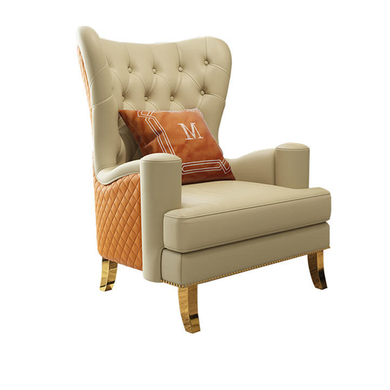 Fauteuil inclinable en similicuir Maksym, Similicuir beige Lakitra