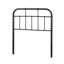 Tête de lit industrielle simple en fer avec structure passepoilée et noir mat pour la chambre à coucher