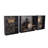 Cole And Grey Metal Airplane Decorative Copper Wall Clock With Black Frame And Gold Illustrations Set