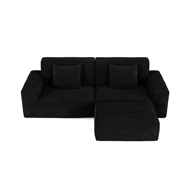 Canapé pour salon, appartements, Noir