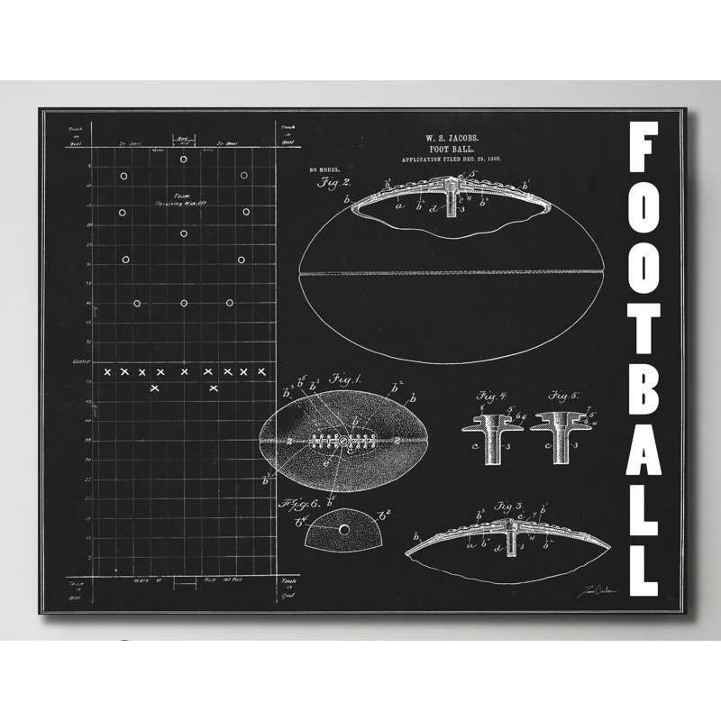 « football » par la rétine carlson, impression sur toile tendue, H 36 po x l 48 po x P 1,5 po