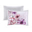 Édredon simple / simple TG et coussin, mélange floral asymétrique doux avec mélange de gris rose