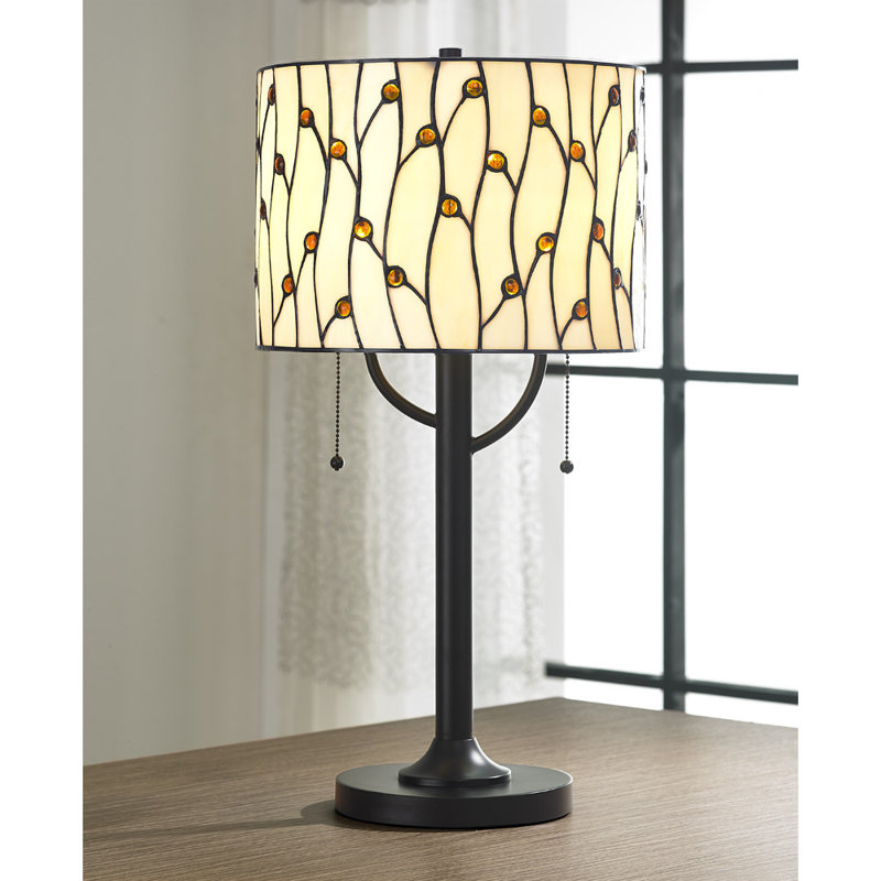 Lampe de table en bronze foncé 25 po Kenyatta, Naturel