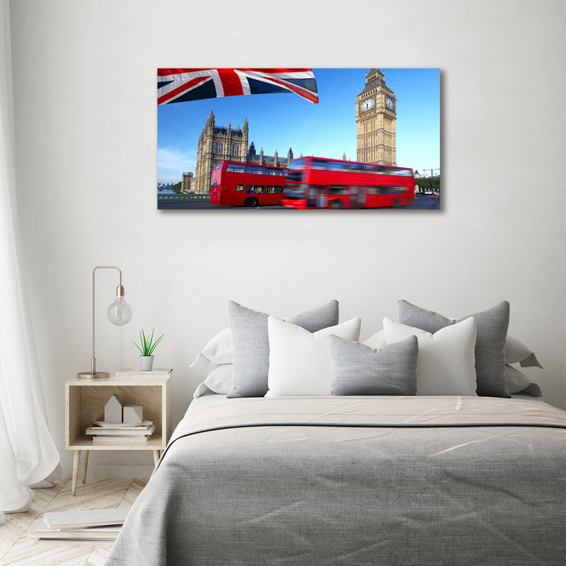 Bus In London - Wrapped Canvas Print