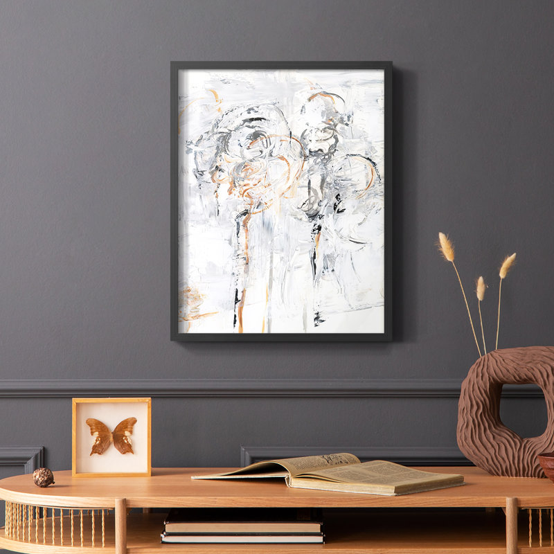 «Spring Wildflowers II», reproduction encadrée - bois massif, Noir, H 20 po x l 16 po